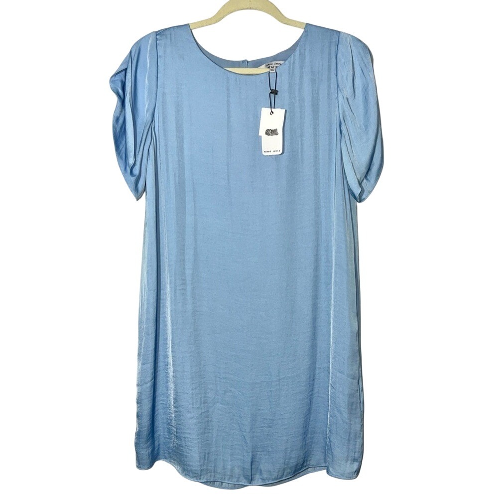 Naked Zebra Women's Dress NWT Blue Lined Buttery Soft Size‎ Medium
